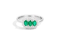 Anello Recarlo Donna in Oro bianco Smeraldo 0.43 Ct R77TC001/SM - R77TC001/SM